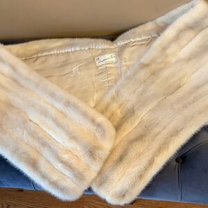 Luxury Cream blonde champagne mink Strathmore Furs wrap cape Stole shawl vintage